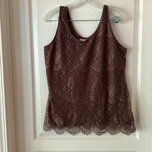 Purple Lace Tank Top